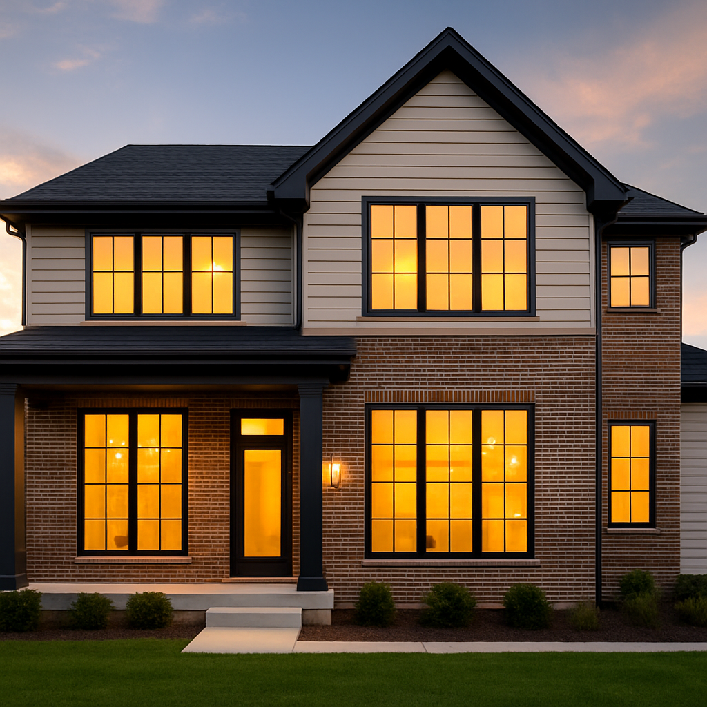 Modern Chicago home with large new replacement windows
